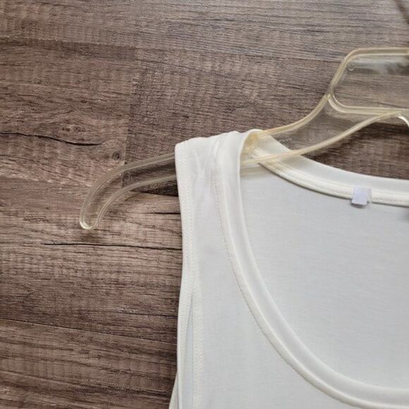 ‎KORAL Adriana Cupro Logo Tank Top in Ivory White - Picture 11 of 14